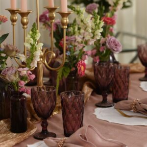 בקבוק זכוכית לעיצוב שולחן